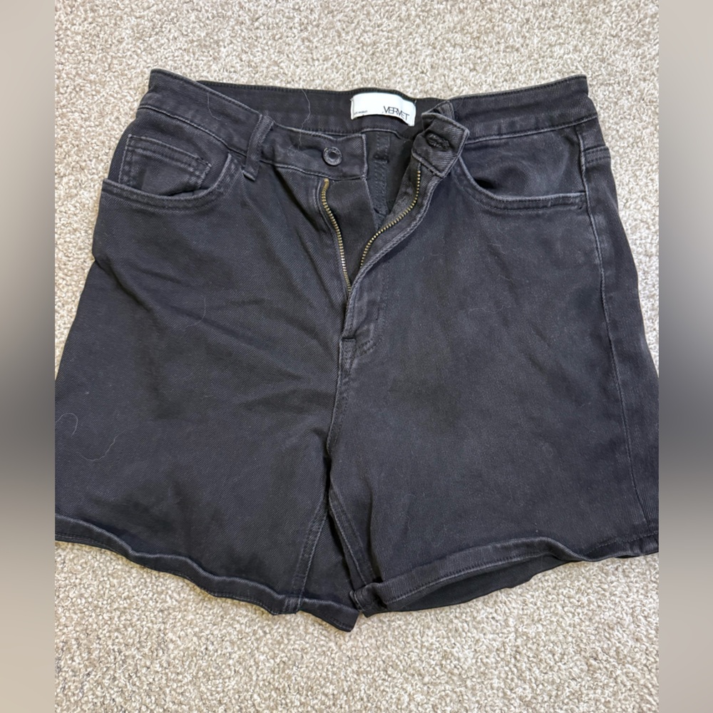 VENUS Women's Black Jean Shorts